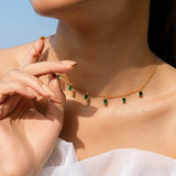Emerald Station Necklace