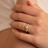 Heart Diamond Tapered Ring