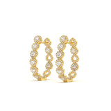 Heart Link Diamond Earrings