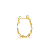 Heart Link Diamond Earrings
