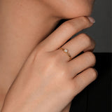 Link Round Diamond Ring