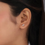 Cluster Diamond Stud Earrings