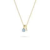 March Birthstone Diamond Pendant