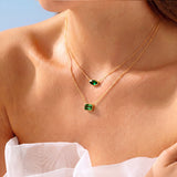 Marquise Emerald Pendant Necklace
