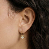 Marquise Petal Diamond Hoops