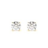 Custom Round 9-Carat Solitaire Studs