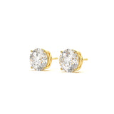 Custom Round 9-Carat Solitaire Studs