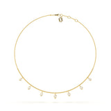 Enamel Marquise Diamond Necklace