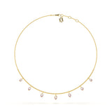 Enamel Marquise Diamond Necklace