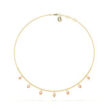 Enamel Marquise Diamond Necklace