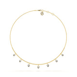 Enamel Marquise Diamond Necklace