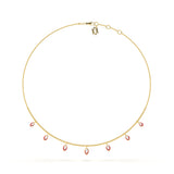 Enamel Marquise Diamond Necklace