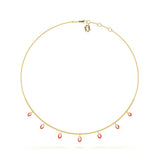 Enamel Marquise Diamond Necklace