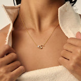 Oval Diamond Leher Pendant