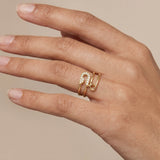 Pave Pin Diamond Ring