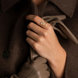 Pave Pin Diamond Ring