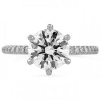 Pave - 6 Prong - Round