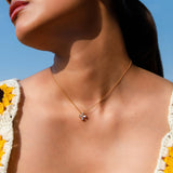 Pear Diamond Floral Pendant
