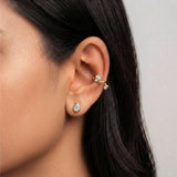 Pear Diamond Leher Earcuff