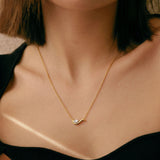 Pear Diamond Leher Pendant