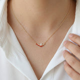Pear Enamel Diamond Pendant