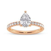Pave 3 Round Prong - Pear
