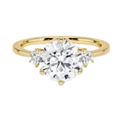 3 Stone Rings - 6 Prong - Round
