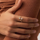 Serpentine Diamond Ring