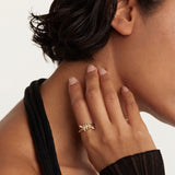 Spiral Knot Diamond Ring