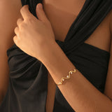 Tide Diamond Leher Bracelet