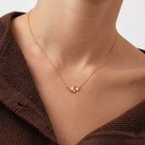 Wave Diamond Leher Pendant