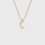 C Diamond Initial Pendant