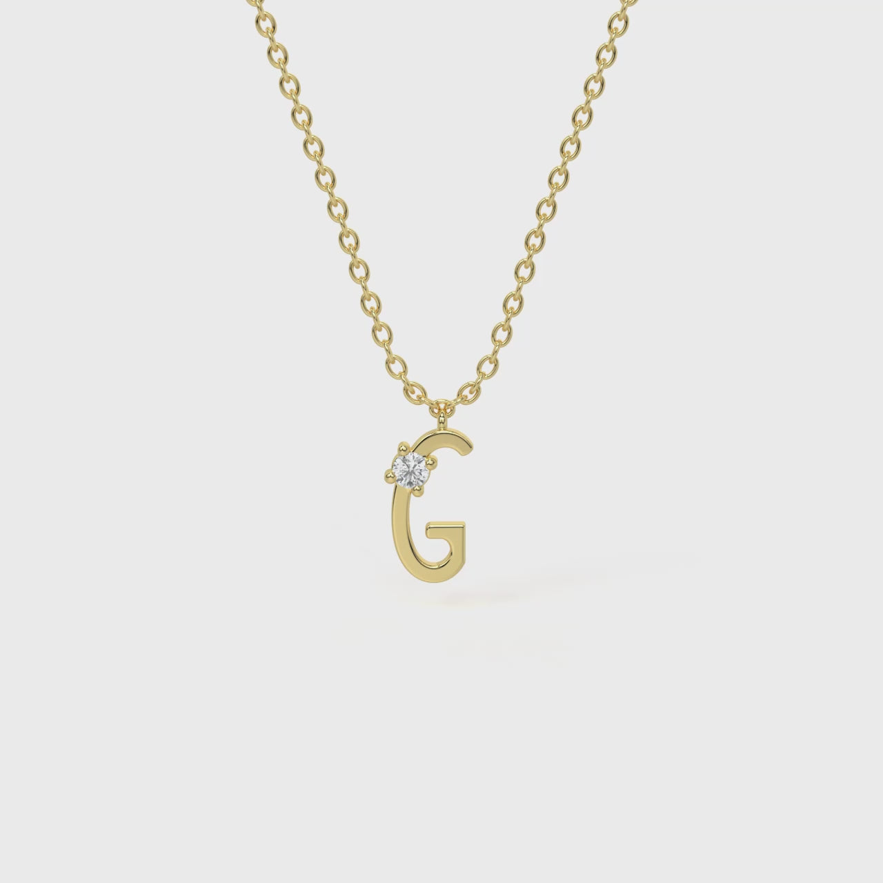 G Diamond Initial Pendant