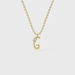 G Diamond Initial Pendant