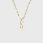 S Diamond Initial Pendant