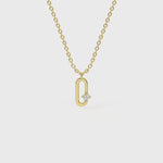 O Diamond Initial Pendant