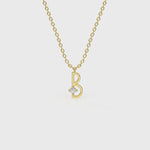B Diamond Initial Pendant