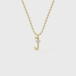 J Diamond Initial Pendant