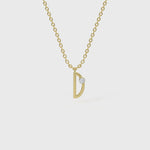 D Diamond Initial Pendant