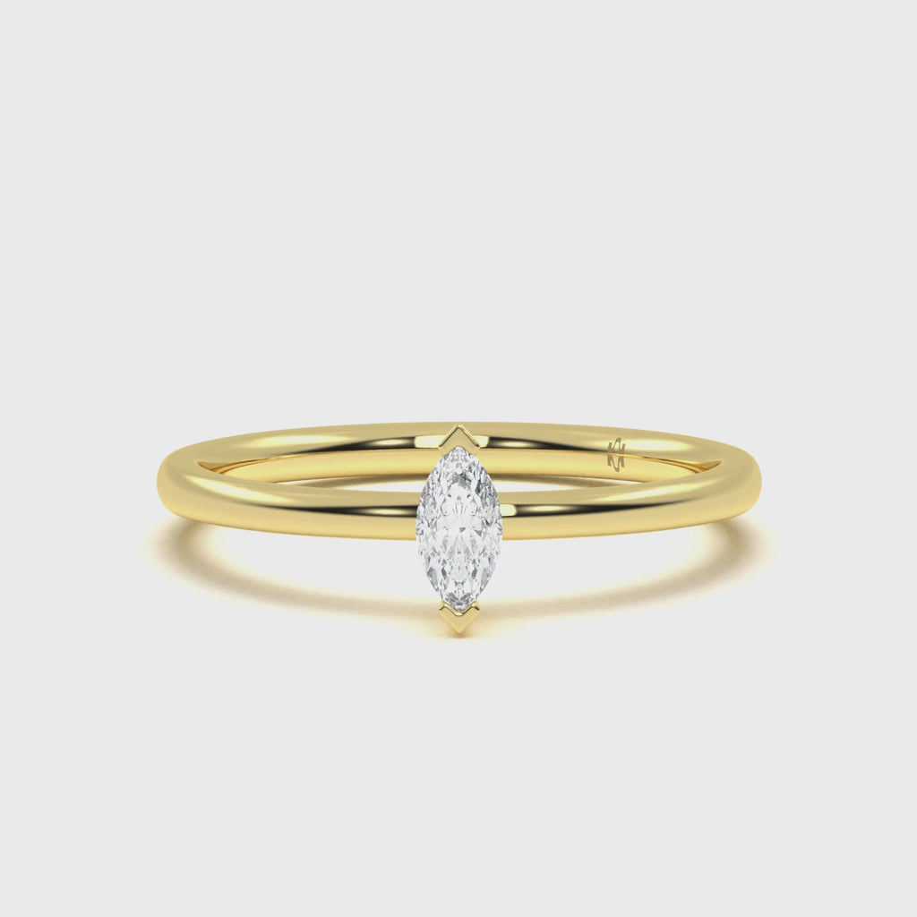 Mini Marquise Diamond Ring