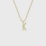K Diamond Initial Pendant