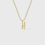 H Diamond Initial Pendant