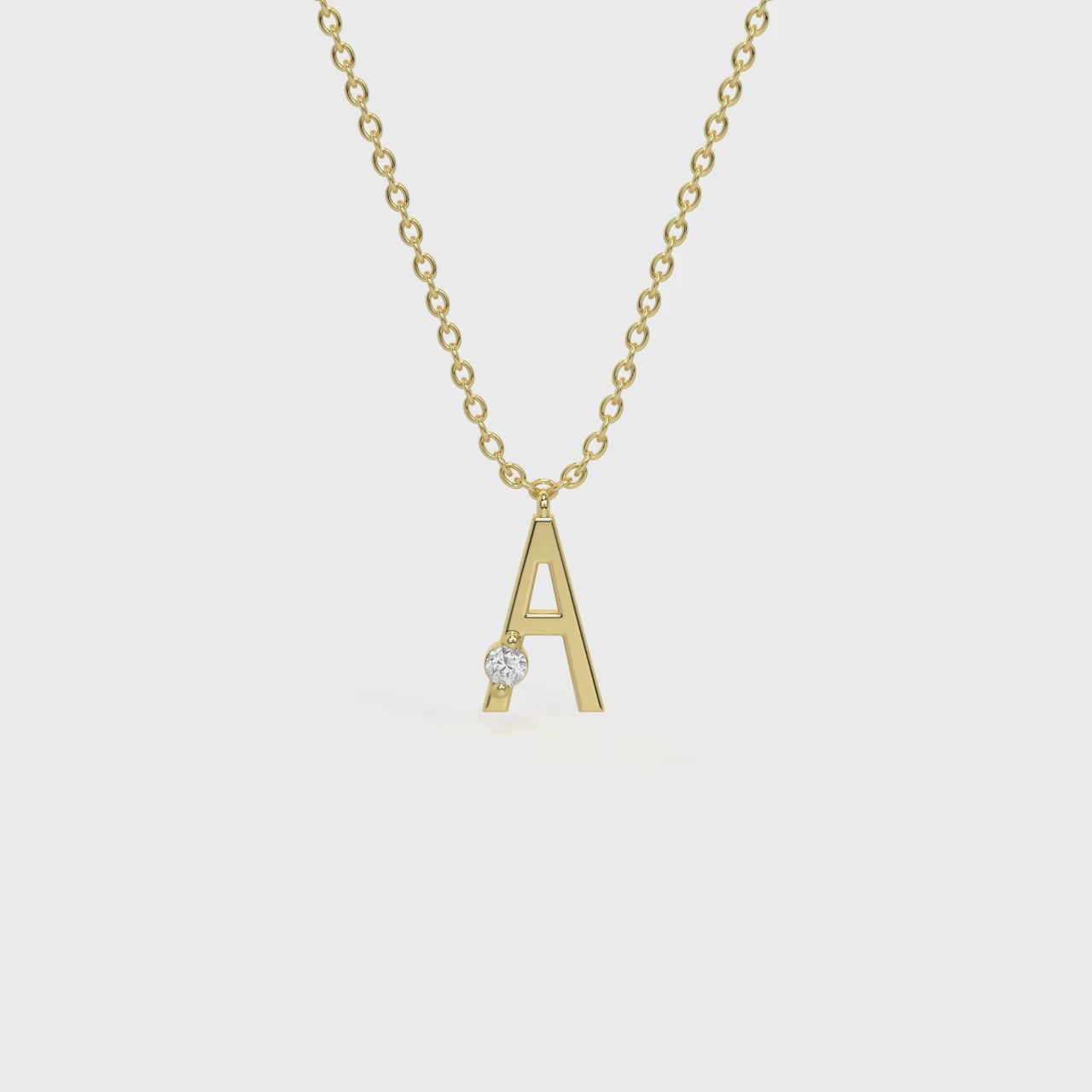 A Diamond Initial Pendant