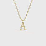 A Diamond Initial Pendant